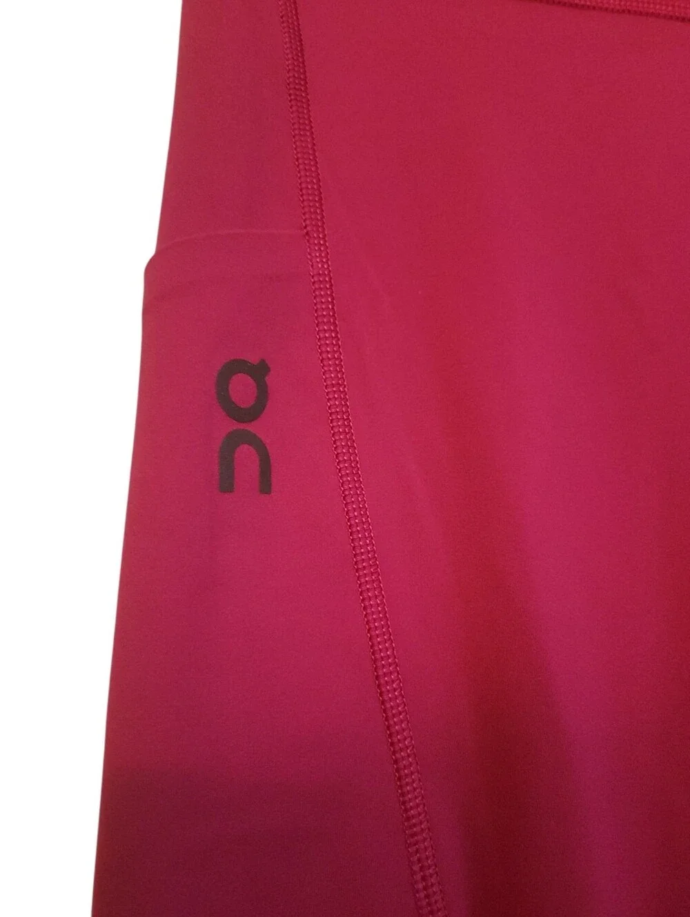 On Performance Tights 7/8 Leggings Pink High Rise Pocket Running Yoga Medium - Picture 6 of 14
